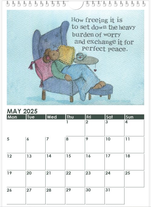 My Painted Bear 2025 Wall Calendar