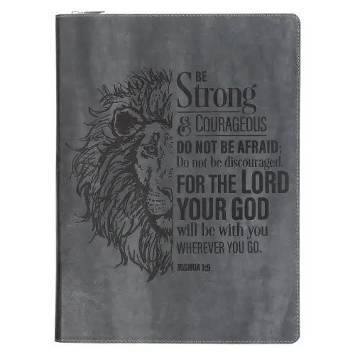 Padfolio Black Be Strong and Courageous Josh. 1:9