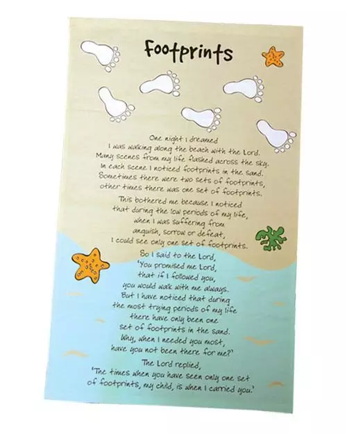 Footprints Tea Towel