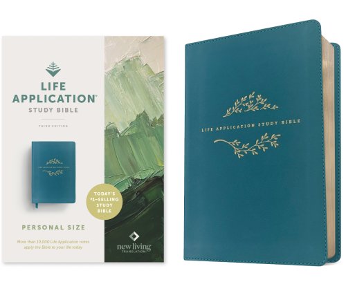 NLT Life Application Study Bible, Third Edition, Personal Size (LeatherLike, Teal Blue, Red Letter)