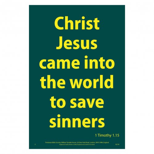 Waterproof Scripture Poster: 1Ti. 1.15