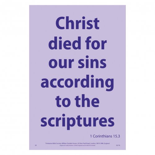 Waterproof Scripture Poster: 1Co. 15.3