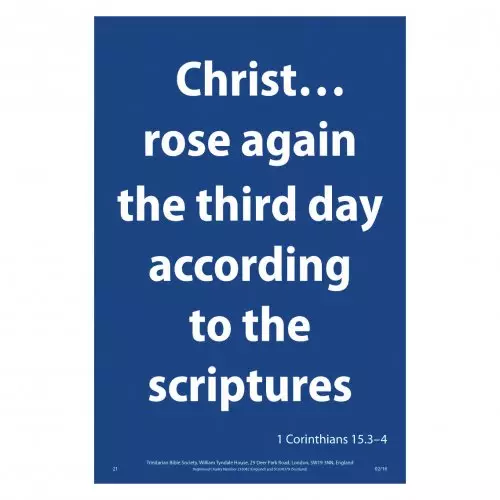 Waterproof Scripture Poster: 1Co. 15.3-4