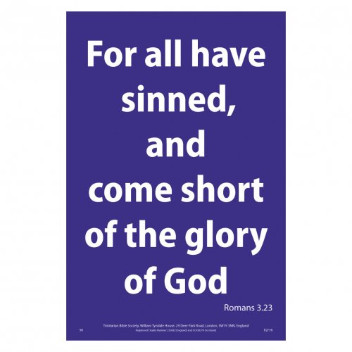 Waterproof Scripture Poster: Ro. 3.23