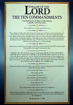 Scripture Passage Poster: The Ten Commandments