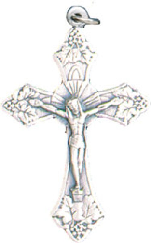 1 3/4" Metal Crucifix