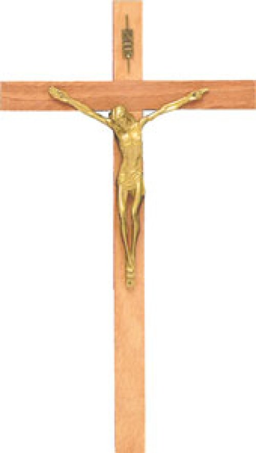 14 1/2" Hanging Wood Crucifix