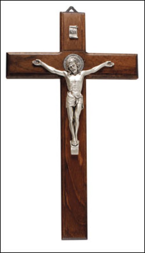 9" St.Benedict Wood Crucifix