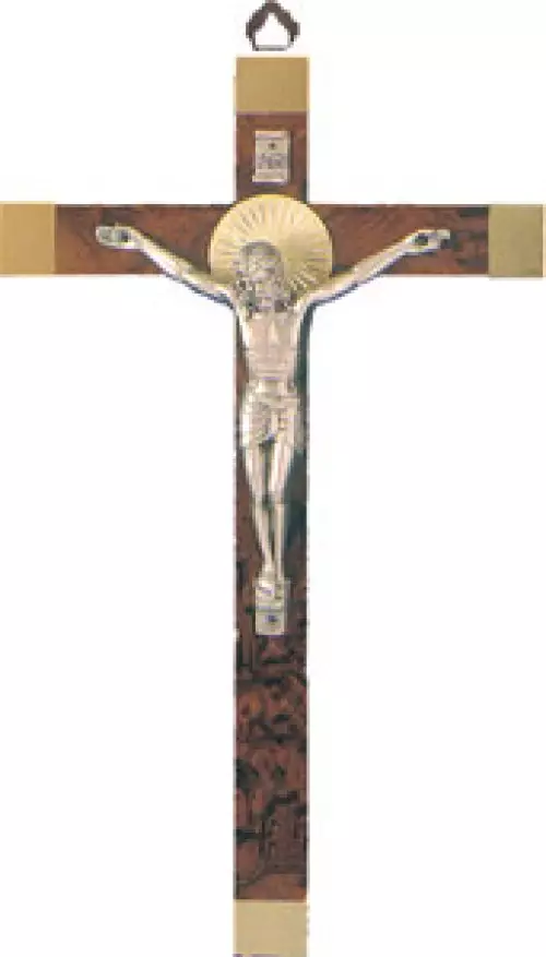 9 3/4 inch Wood Crucifix