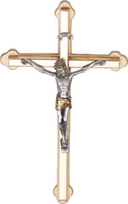 6" Metal Hanging Crucifix