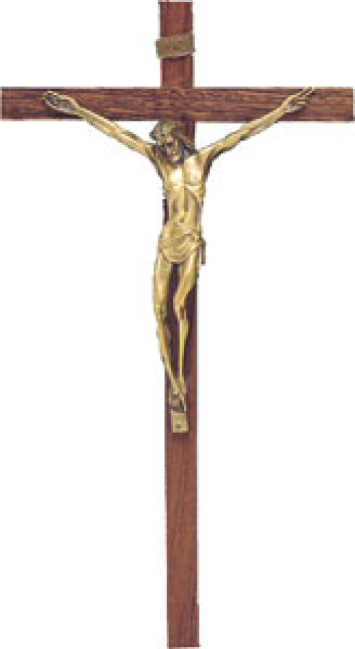 18 3/4" Wood Hanging Crucifix