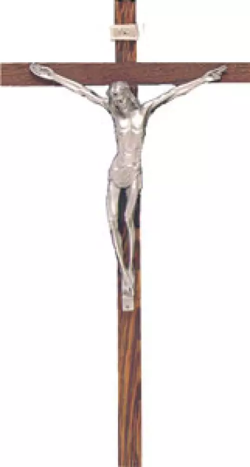 19 Inch Wood Hanging Crucifix