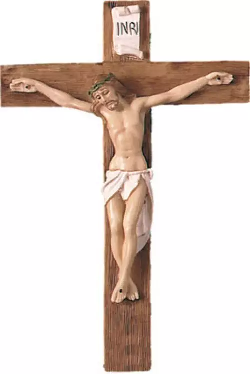 17 3/4" Resin Hanging Crucifix