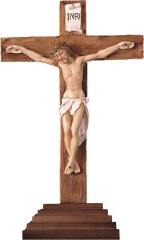 10 1/2" Resin Standing Crucifix