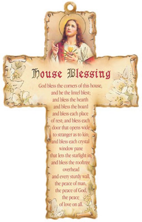 6" House Blessing Wood Cross