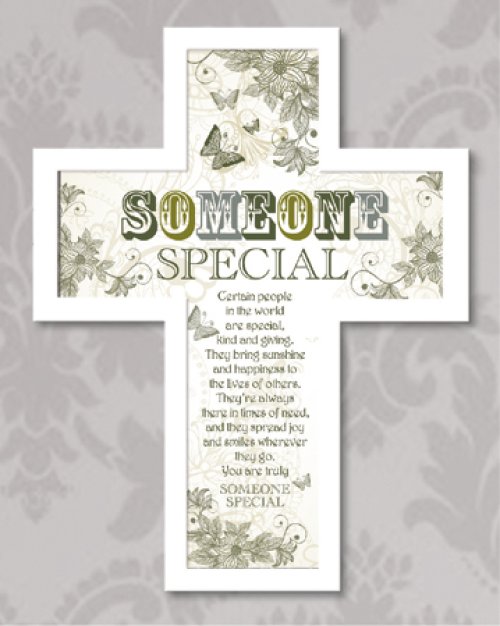 10 3/4" Someone Special Wood Message Cross