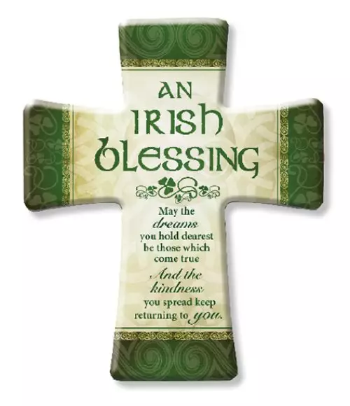 Irish Blessing Porcelain Message Cross