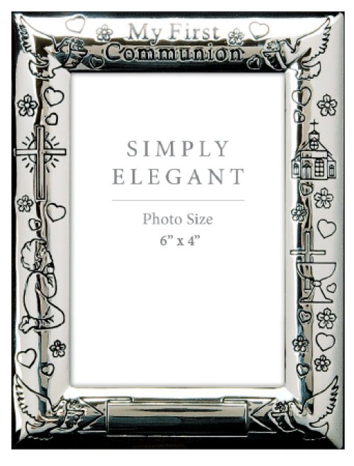 Silver Finish Communion Photo Frame