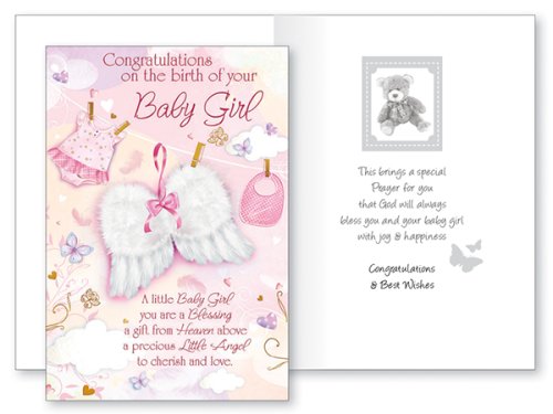 Baby Girl Congratulations - Single Card