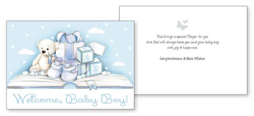 Welcome Baby Boy - Single Card