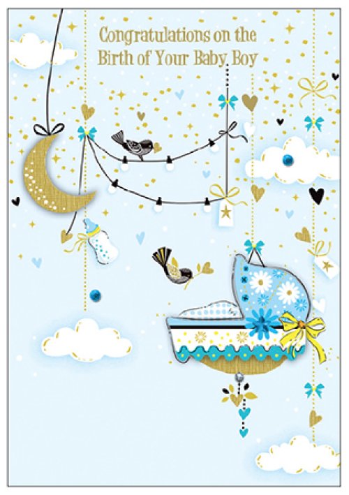 Congratulations On Your Baby Boy - Single Card