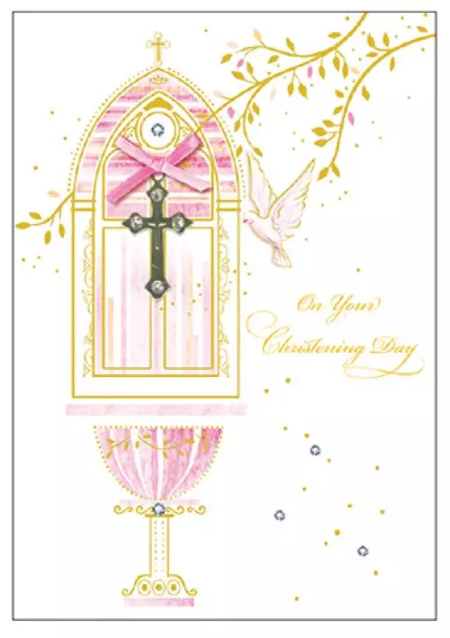 Christening Card/Girl/3 Dimensional