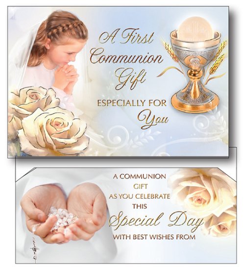 Girl's Communion Gift Wallet Card