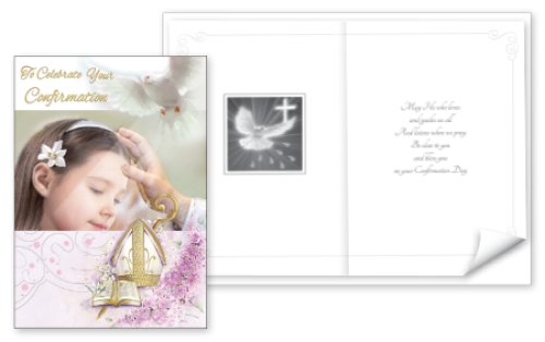 Girl's Confirmation Card with Insert