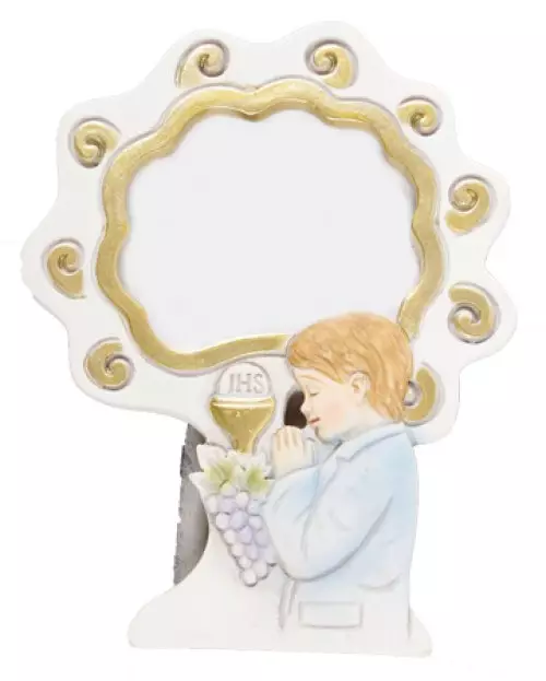 4 1/8" Resin Boy Communion Photo Frame