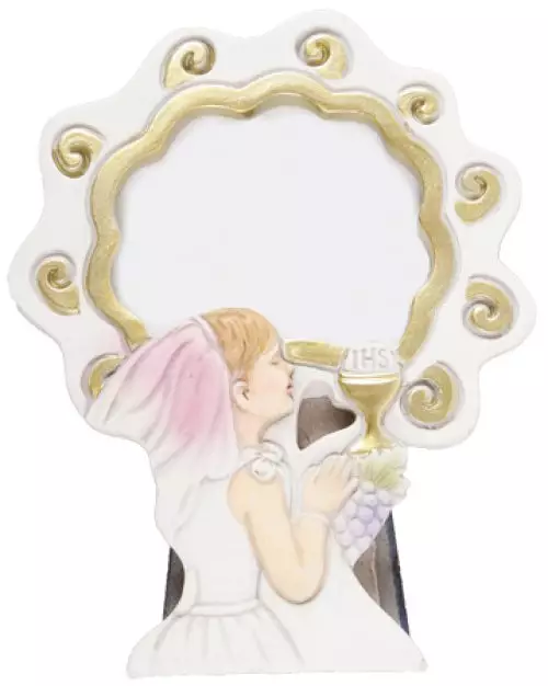 4 1/8" Resin Girl Communion Photo Frame