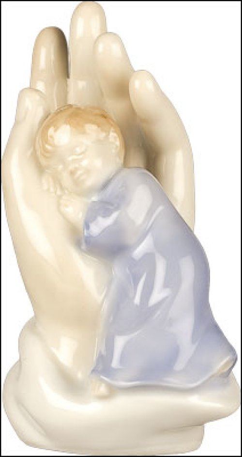 Boy Palm Of Hand Ceramic Statue