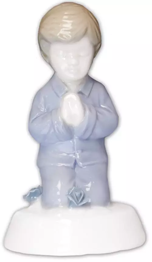 4 inch Coloured Ceramic Statue Boy