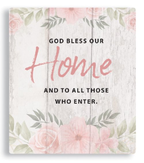 God Bless Our Home Plaque