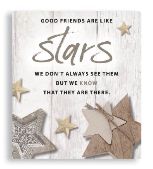 Good Friends Are Like Stars...Porcelain Plaque