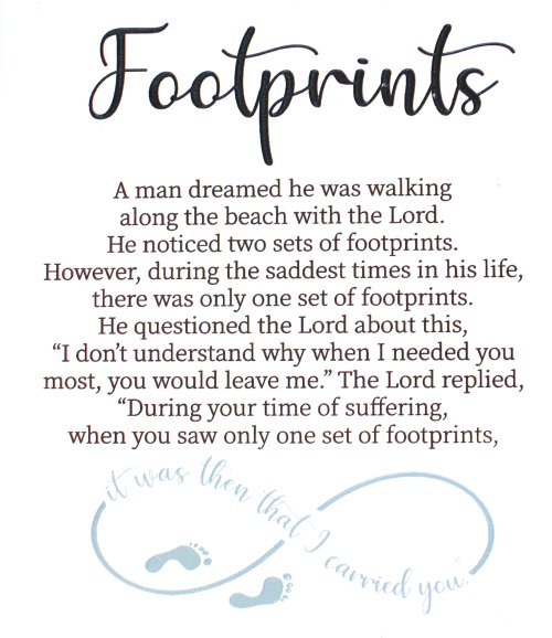 Footprints Ceramic Plaque