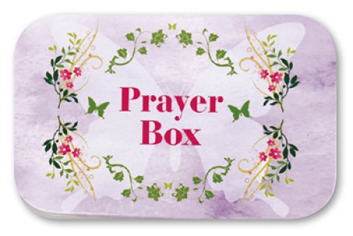 Floral Tin Prayer Box with Memo Pad and Pencil