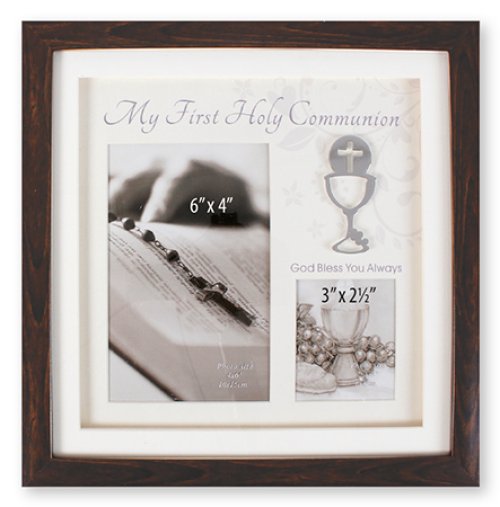 Brown Finish Symbolic Communion Photo Frame