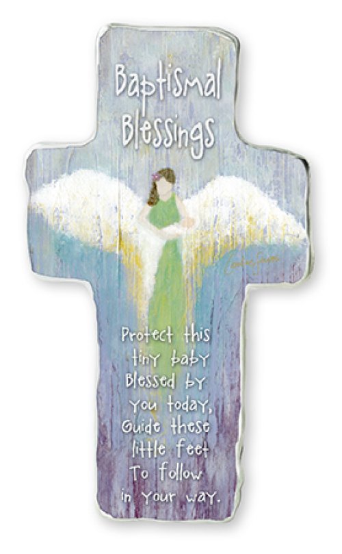 5 3/4" Baptismal Blessings Artmetal Cross