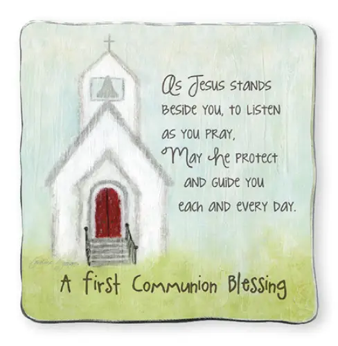 5" A First Communion Blessing Artmetal Plaque