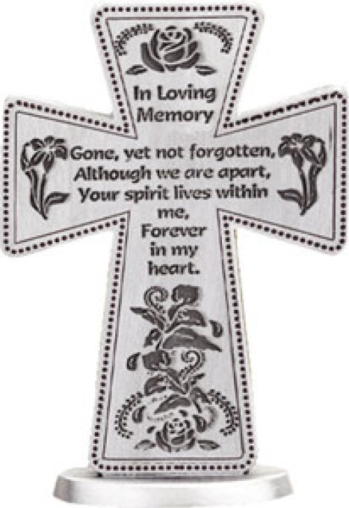 3" In Loving Memory Standing Cross