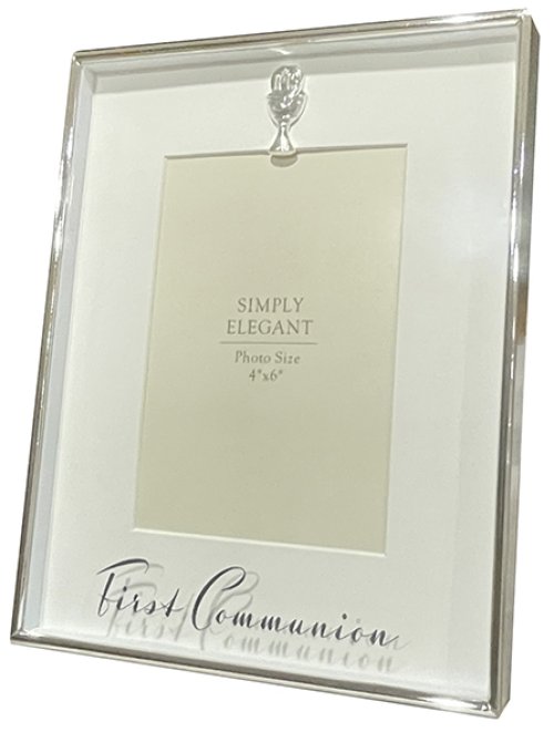 White Finish Communion Photo Frame