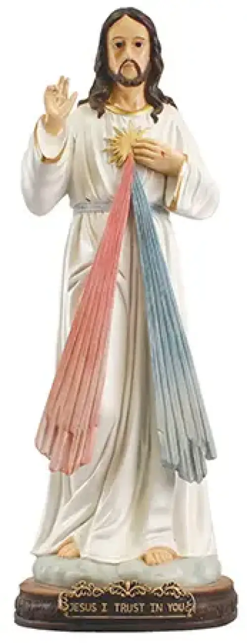 Resin/Fibreglass Statue/Coloured/Divine Mercy 24 inch