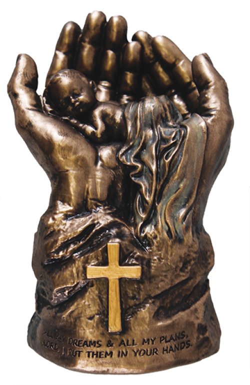 2 1/2" Palm Of Hand Veronese Resin Statue