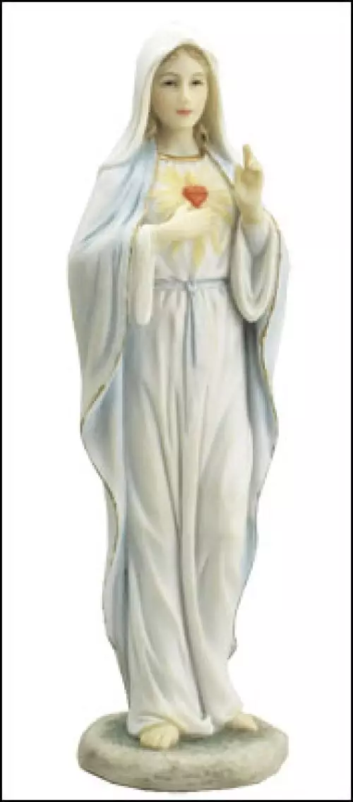 8 1/4" Sacred Heart of Mary Veronese Resin Statue