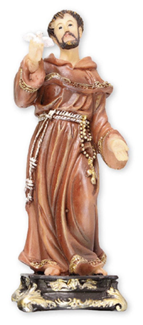 5" Saint Francis Florentine Statue