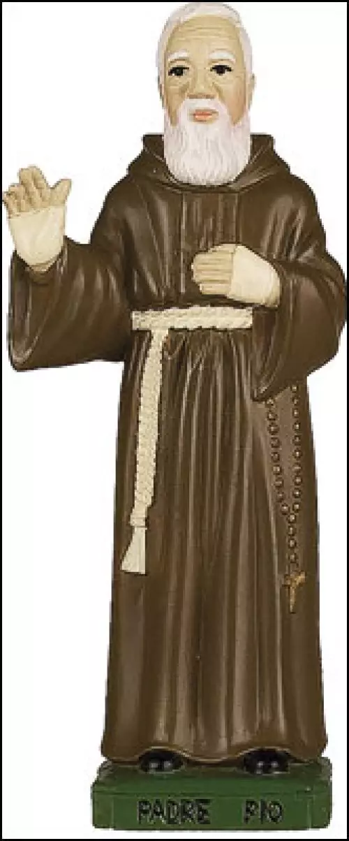 6 inch Plastic Statue Saint Pio