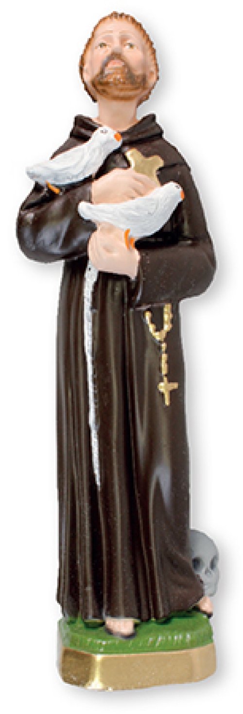 8 1/2" Saint Francis Plaster Statue