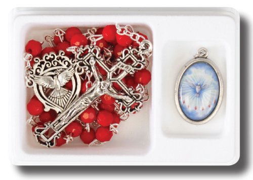 Confirmation Acrylic Rosary Medal Set