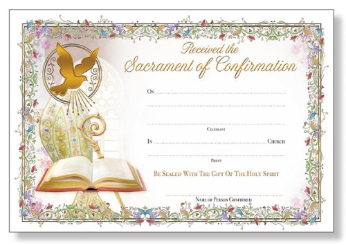 Landscape Floral Symbolic Confirmation Certificate