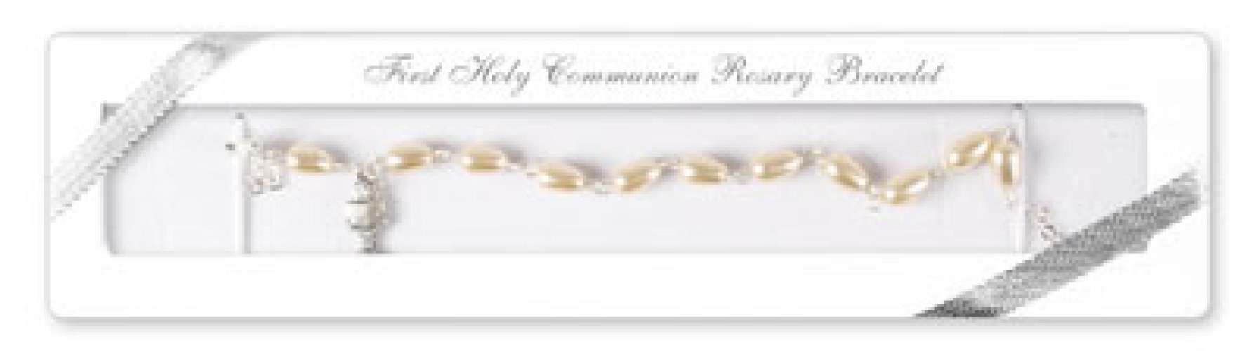 Glass Communion Rosary Bracelet